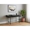Homeroots 47" Black and White Wood and Metal H-Shape Computer Desk With Two Drawers 489892 - alternate 3