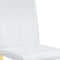 Homeroots Set of Two White and Gold Faux Leather and Metal Dining Side Chairs, 2PK 719652 - alternate 5