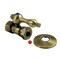 Kingston Brass 1/2" FIP x 1/2" or 7/16" Slip Joint Quarter-Turn Straight Shut-Off Valve with Flange, Antique Brass CC44153K - alternate 1
