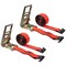 Mytee Products 2PK 3inx30ft Ratchet Tie-Down Strap w/Flat Hook for Flatbed Truck 15000lbs BS Red, 2PK RS330-Rx2 - alternate 9