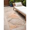 Homeroots 3' X 8' Beige and Orange Abstract Washable Non Skid Indoor Outdoor Runner Rug 559389 - alternate 1