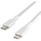 Belkin Braided USB-C to Lightning Cable (1m / 3.3ft, White) CAA004BT1MWH - alternate 1