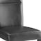 Homeroots Set of Two Charcoal and Black Upholstered Faux Leather Dining Side Chairs 654253 - alternate 7