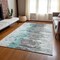 Homeroots 5' X 8' Teal Blue Charcoal And Silver Abstract Washable Indoor Outdoor Area Rug 582411 - alternate 7