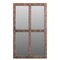 Homeroots 60" Wood Brown Rustic Solid Wood Window Pane Framed Accent Mirror 554709 - alternate 6