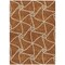 Homeroots 3' X 5' Orange And Ivory Geometric Washable Indoor Outdoor Area Rug 612893 - alternate 9