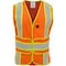 Ironwear Hi-Vis FR Safety Vest M/L Class 2 Chevron Back, , Hook & Loop w/Wraparound Closure 4 Pockets 1290FR-O-MD-XL - alternate 1