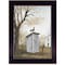 Homeroots Morning Commute Outhouse Black Framed Print Wall Art 404604 - alternate 1