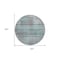 Homeroots 8' Teal Blue Gray And Charcoal Round Striped Washable Indoor Outdoor Area Rug 588072 - alternate 6