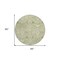 Homeroots 8' Artichoke Green Gray And Ivory Round Oriental Washable Indoor Outdoor Area Rug 598012 - alternate 7