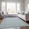 Homeroots 3' X 5' Teal Blue And Ivory Geometric Washable Indoor Outdoor Area Rug 614779 - alternate 9