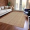 Homeroots 9' X 12' Rust Beige And Linen Striped Washable Indoor Outdoor Area Rug 616410 - alternate 7
