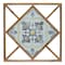Homeroots Set of Two White Blue And Brown Floral Wood and Metal Square Framed Art, 2PK 516365 - alternate 6