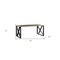 Homeroots 70" Gold and Black Aluminum Writing Desk 347513 - alternate 4