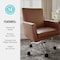 Martha Stewart Zaya Upholstered Office Chair in Saddle Brown/Polished Nickel CH-240230-1-BR-MS - alternate 9