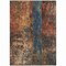 Homeroots 8' X 10' Blue Copper And Brown Abstract Washable Indoor Outdoor Area Rug 606059 - alternate 1