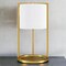 Homeroots 22" Brass Metal Table Lamp With White Drum Shade 524444 - alternate 8