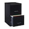 Space Solutions 14.25 in W 2 Drawer Vertical File Cabinet, Black 14341 - alternate 15