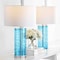 Jonathan Y Cole 27.5" Modern Fused Glass Cylinder LED Table Lamp, Turquoise, 2PK JYL4016A-SET2 - alternate 10