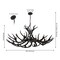Jonathan Y Eldora 49" 10-Light Rustic Farmhouse Adjustable Resin Antler LED Chandelier, Black JYL6320C - alternate 11