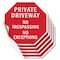 Signmission Private Driveway No Trespassing No, 6 inch X 6 inch, Vinyl Decal, 5PK OC-D-5PACK-6-163 - alternate 1