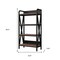 Homeroots 56" Black And Brown Metal and Wood Four Tier Etagere Bookcase 683395 - alternate 3