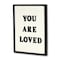 Homeroots 16" X 12" Black And White You Are Loved Framed Wall Decor 634363 - alternate 5