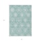 Homeroots 8' X 10' Turquoise Teal Blue And Ivory Medallion Washable Indoor Outdoor Area Rug 587773 - alternate 9