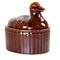 Martha Stewart 9 Inch Stoneware Sculpted Goose Covered Oval Baker in Brown 120453.02 - alternate 1