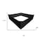 Homeroots 44" X 44" Black Heavy Duty Plastic Square Raised Garden Bed 654140 - alternate 6