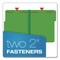 Pendaflex Top Tab Fastener Folder, 1/3-Cut Tab: Assorted, Expands 2", 2 Fasteners, Letter Size, Green, 25PK 15938GW - alternate 6