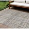 Homeroots 8' X 10' Ivory Pink And Copper Striped Washable Indoor Outdoor Area Rug 597430 - alternate 1