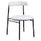 Leisuremod Lume Modern Dining Side Chair in Polyester with Black Steel Frame in Grey LC20GR - alternate 1