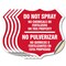 Signmission Bilingual No Spray Shield Sign Do Not Sp, 6 inch X 6 inch, Vinyl Decal, 5PK SHI-D-5PACK-6-366 - alternate 1