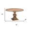 Homeroots 54" Brown Solid Wood Pedestal Base Round Top Dining Table 554336 - alternate 16