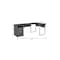 Homeroots 79" Gray and Silver L Shape Computer Desk With Two Drawers 333445 - alternate 5