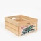 Homeroots 12" Organic Vintage Style Christmas Holly Natural Wood Crate 406747 - alternate 1