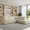 Homeroots Beige Italian Leather Reclining L Shaped Two Piece Corner Sectional 482254 - alternate 6
