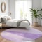 Homeroots 8' Lavender And Purple Round Geometric Washable Indoor Outdoor Area Rug 582478 - alternate 7