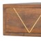 Homeroots 18" Chestnut Solid Wood Geometric Brass Inlay One Drawer Floating Nightstand 722557 - alternate 4