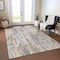 Homeroots 10' X 14' Beige And Gray Striped Washable Indoor Outdoor Area Rug 617691 - alternate 8