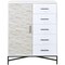 Homeroots 40" X 22" X 52" White Weathered Wood Pattern Wardrobe 319113 - alternate 5