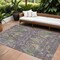 Homeroots 8' X 10' Purple Green And Brown Floral Washable Indoor Outdoor Area Rug 605298 - alternate 1