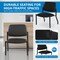 Office Star Products Big and Tall Armless Guest Chair in Icon Black fabric with Sturdy Black Metal Frame 55054B-231 - alternate 8