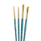 Princeton RealValue Brush Set, Gold Taklon Bristles, Short Handle Mixed Media Paintbrush, 4-Piece Set, 3PK PR9173 - alternate 3