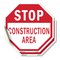 Signmission Stop Construction Area, 4 inch X 4 inch, Vinyl Decal, 2PK OC-D-2PACK-4-43 - alternate 1