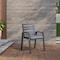 Leisuremod Chelsea Modern Patio Dining Armchair in Aluminum with Removable Cushions, Black, 2PK CC20BL-BL2 - alternate 8