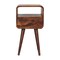 Homeroots 22" Brown Solid Wood Square One Drawer Nightstand 651487 - alternate 1