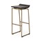 Homeroots 30" Black and Gold Solid Wood and Metal Backless Bar Height Bar Chair 605912 - alternate 1