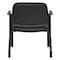 Office Star Products Big and Tall Guest Chair in Black Faux Leather with soft PU Arms, Sturdy Black Metal Chair 55052B-U6 - alternate 8